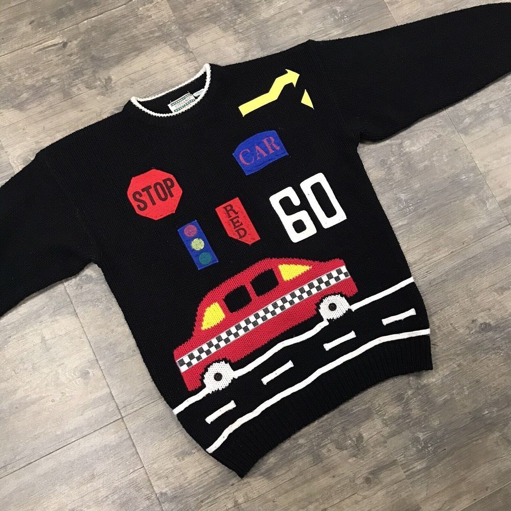 Vintage Stefano International Sweater Women Size 18W/38 Korea Acrylic‎ Car